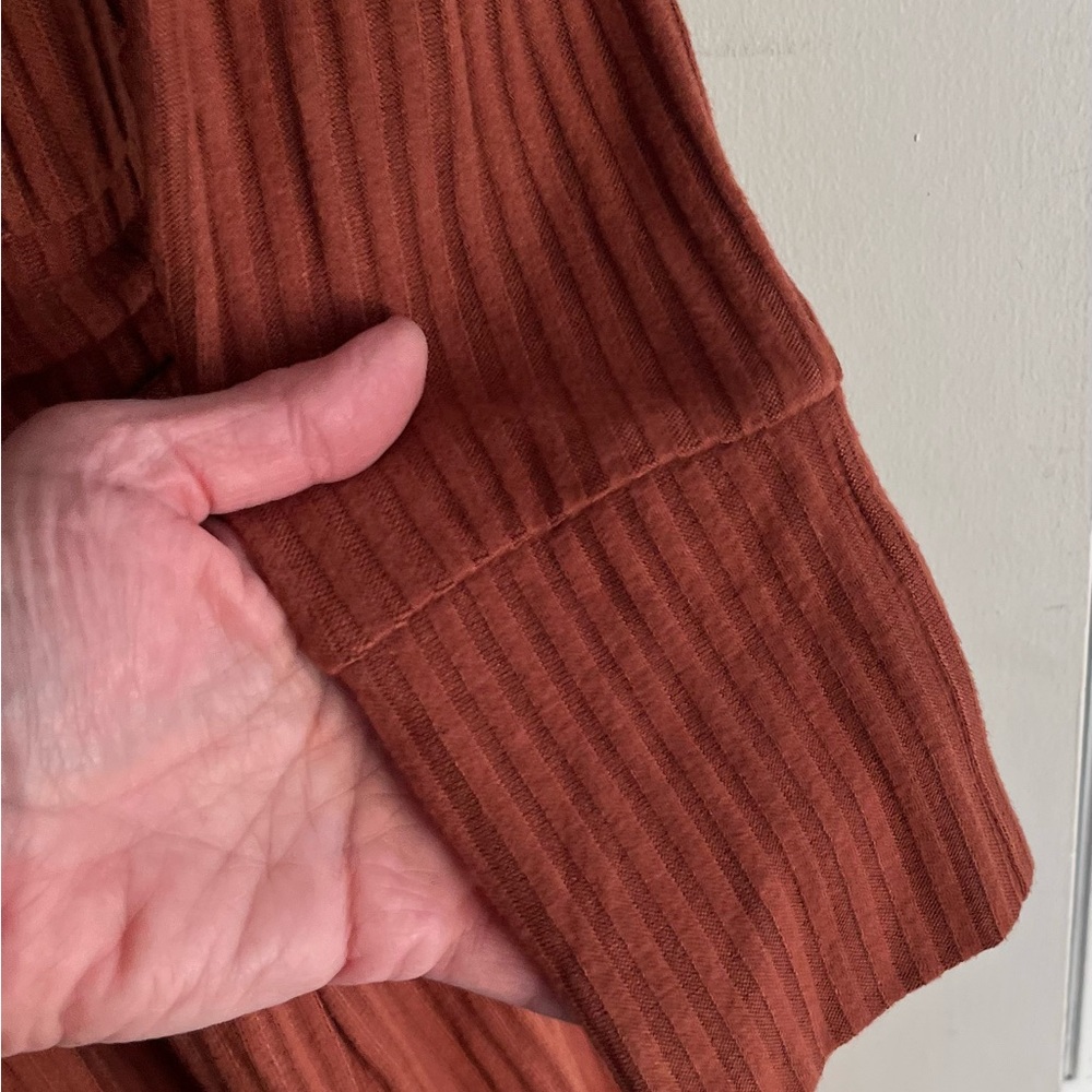 AnyBody Rust Long Sleeve cowl neck Ribbed Dress-Size XL - Picture 5 of 16